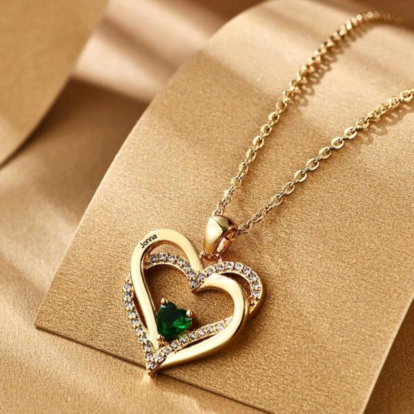 Personalized Name Necklace - Custom Engraved Name Heart Design Necklace  Surprise Gift - Image 4