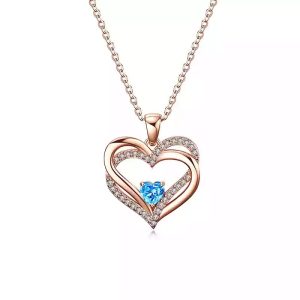 Personalized Name Necklace - Custom Engraved Name Heart Design Necklace  Surprise Gift