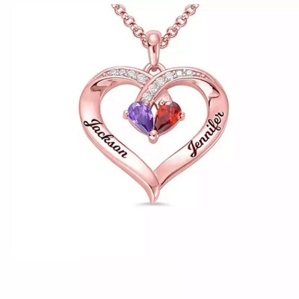 Personalized Name Necklace - Custom Heart Name Necklace Valentines Day Gifts for Her - Image 3