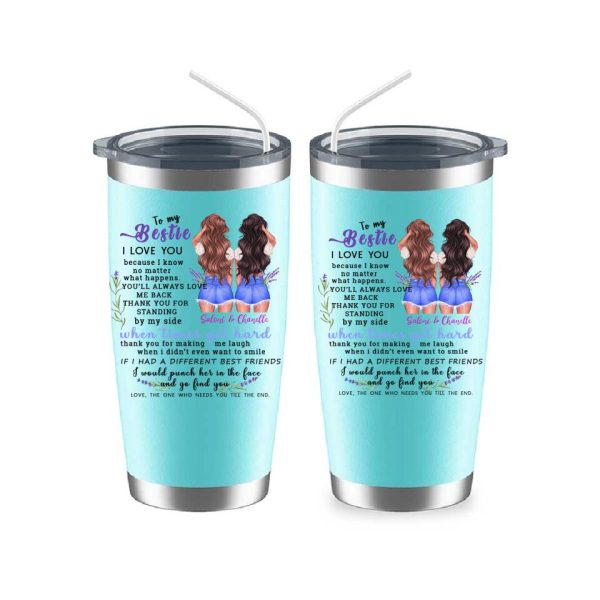 Best Friends Tumbler - To My Besite Personalized Sister Tumbler With Name Best Firneds Gift - Image 2