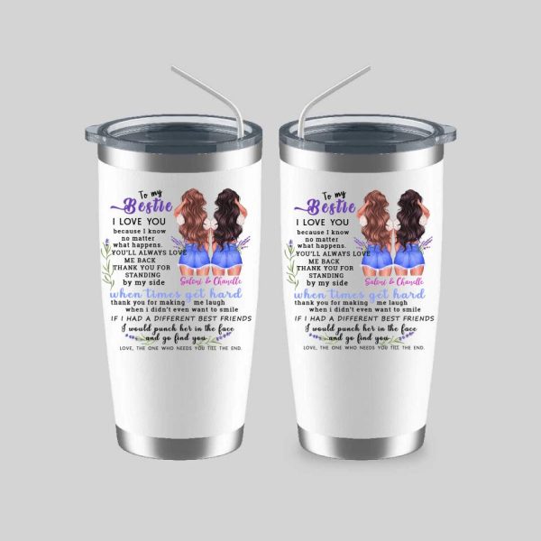 Best Friends Tumbler - To My Besite Personalized Sister Tumbler With Name Best Firneds Gift - Image 3