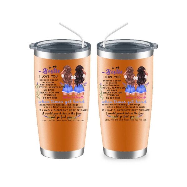 Best Friends Tumbler - To My Besite Personalized Sister Tumbler With Name Best Firneds Gift - Image 4