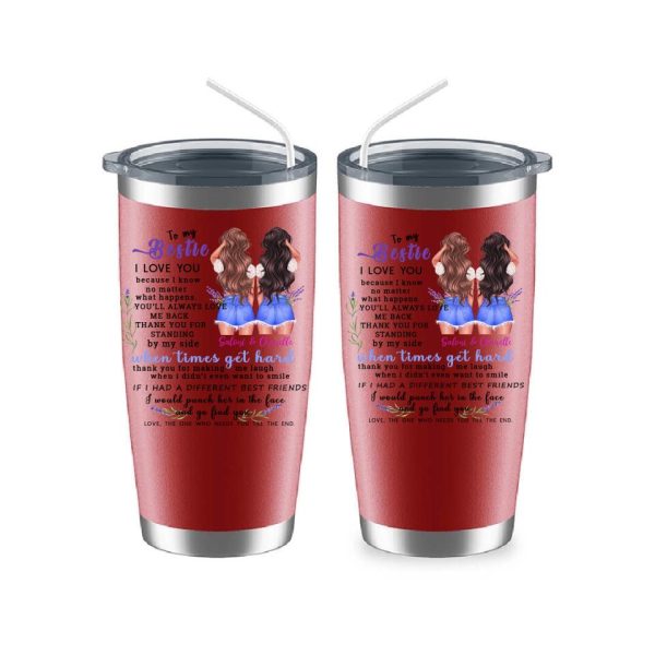 Best Friends Tumbler - To My Besite Personalized Sister Tumbler With Name Best Firneds Gift - Image 5