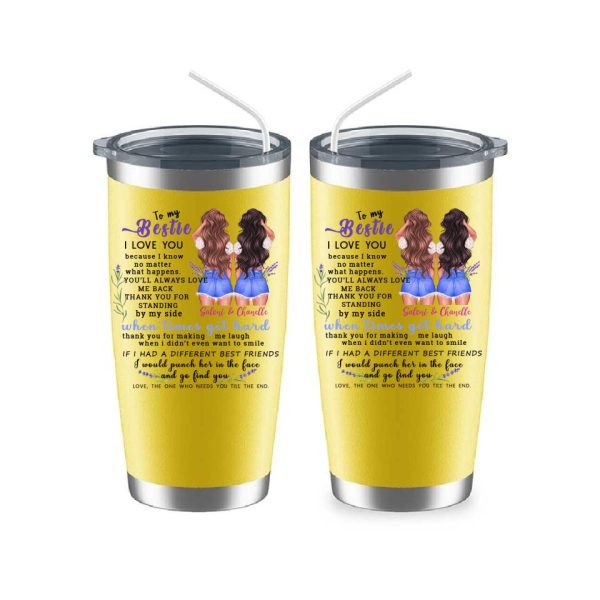 Best Friends Tumbler - To My Besite Personalized Sister Tumbler With Name Best Firneds Gift - Image 6