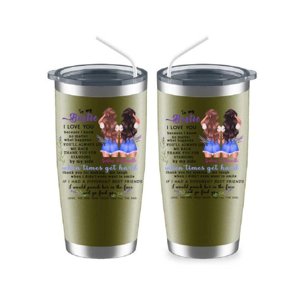 Best Friends Tumbler - To My Besite Personalized Sister Tumbler With Name Best Firneds Gift - Image 10