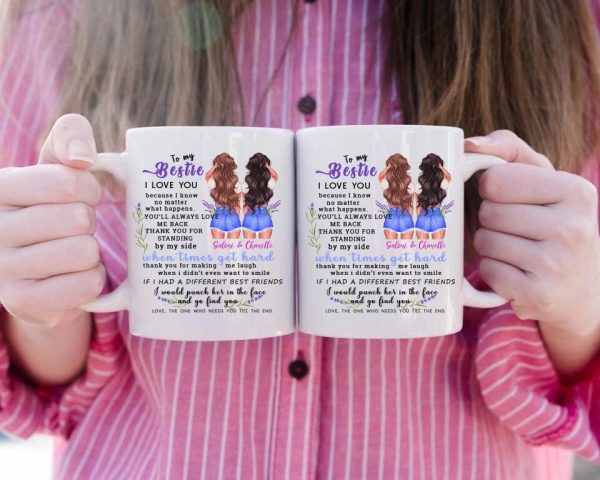 Best Friends Tumbler - To My Besite Personalized Sister Tumbler With Name Best Firneds Gift - Image 12