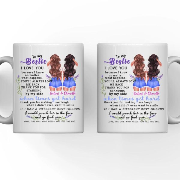 Best Friends Mug - To My Bestie Personalized Sister Mug With Name Best Friends Gifts - Image 2