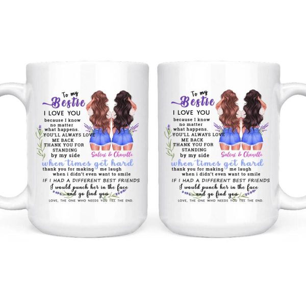Best Friends Mug - To My Bestie Personalized Sister Mug With Name Best Friends Gifts - Image 4