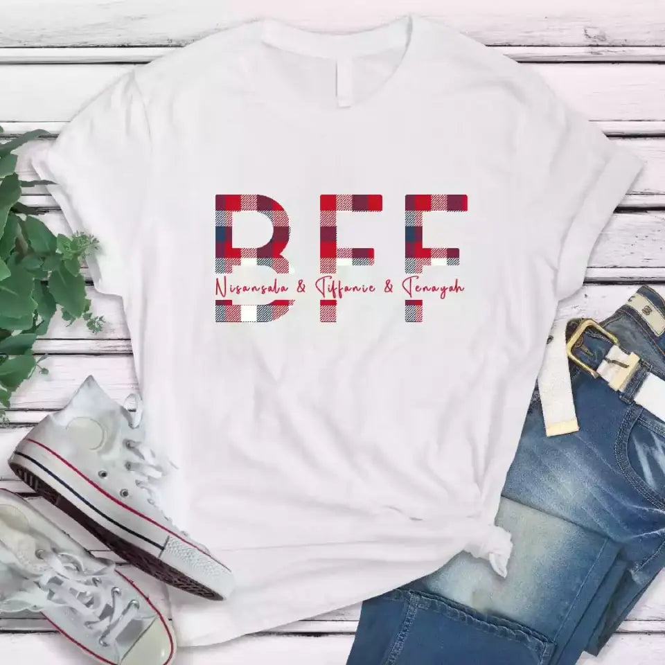 63f6098e3c6fb_large_bdd28def-f4e9-4520-9364-f9d86f35ff98 BFF T-Shirt for 3 - Personalized Name T-Shirt Best Friends Forever Shirts - Image 1