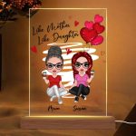 Mom & Daughter LED Light - Like Mother Like Daughters Personalized Acrylic LED Night Mother's Day Gift