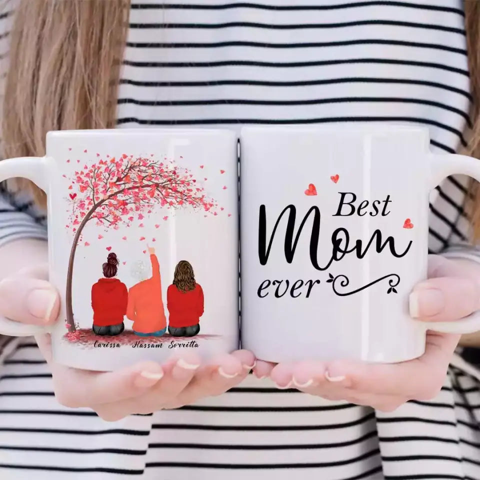 6411282c9640b_large_a8ba3a37-bc77-4f86-9f95-5b8ac077799b Mom & Daughter Mug - Best Mom Ever Personalized Mug Mother's Day Gifts - Image 1