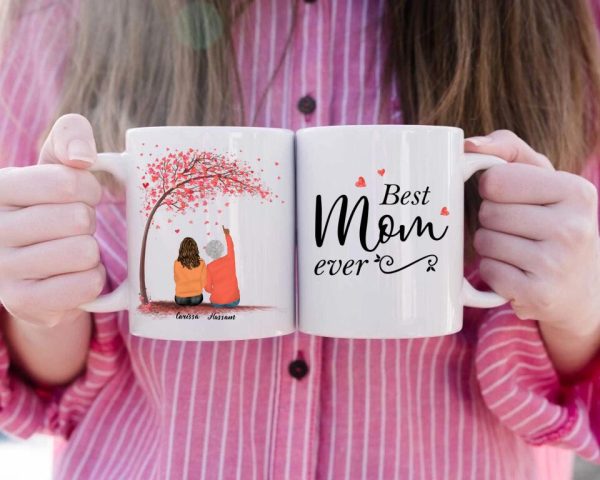 Mom & Daughter Mug - Best Mom Ever Personalized Mug Mother's Day Gifts - Image 2