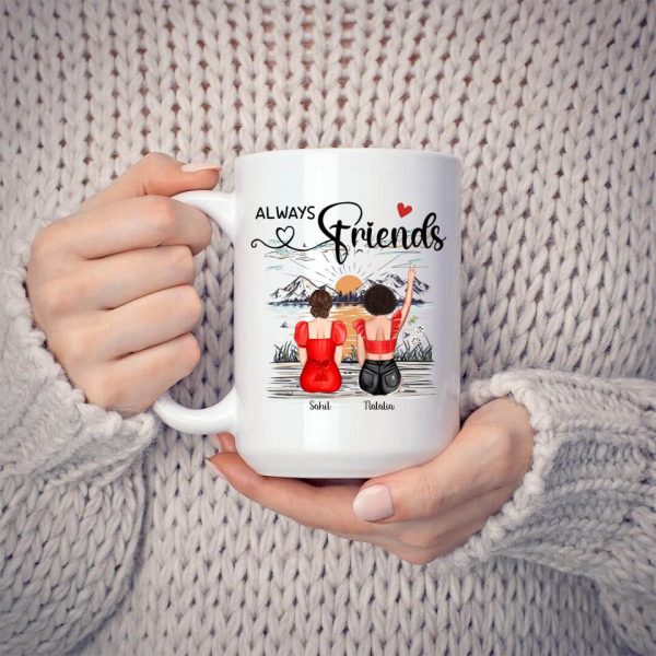 Best Friends Mug - Always Friends Personalized Friend Mug Friendship Gifts - Image 5