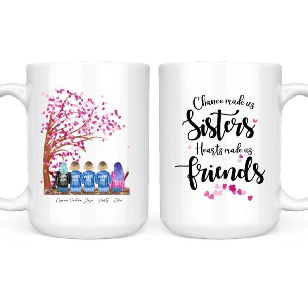 Up To 5 SIsters Mug - Big Sister Personalized Mugs Best Friends Gifts Friends Forever - Image 3