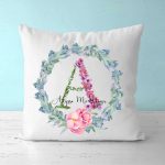 Personalized Letter Pillow - Garland Art Letters Personalized Pillow Birthday Gift with Name - Image 2
