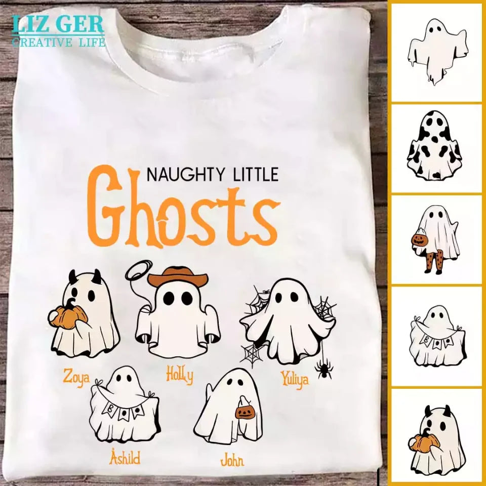 67506c8f9a6bb_large_a61f1bce-d8d3-405f-a4a0-e3138ad53e80 Halloween Ghost T Shirt - Naughty Little Ghost Personalized T Shirts Halloween Gifts - Image 1