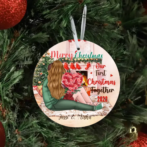 Couples Christmas Ornament - Our First Christmas Together Personalized Christmas Ornament for Couples - Image 4