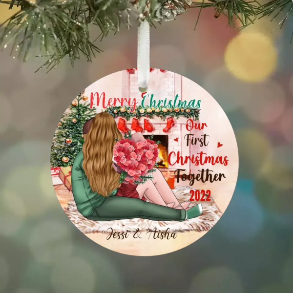 Couples Christmas Ornament - Our First Christmas Together Personalized Christmas Ornament for Couples - Image 5