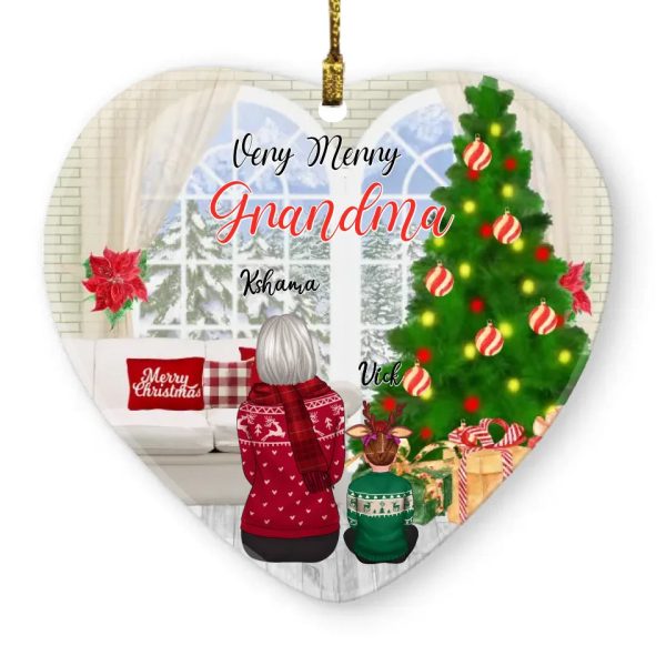 Grandma & Kids Ornaments - Very Merry Grandma Personalized Ornaments Family Christmas Gifts - Image 6