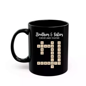 The Family Forever Linked Together  Personalized Mug Custom Black 11oz