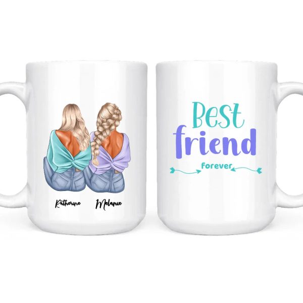 Up to 5 Sisters Mug - Best Friends Forever Mug Personalized Coffee Mugs With Name - Image 2