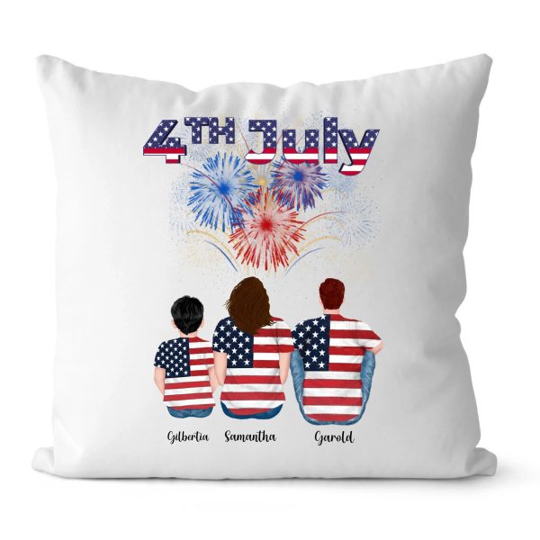 4th of July Pillow - Personalized Family Pillow Case Independence Day Mom & Dad & Kids Gifts - Image 3