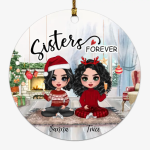 Sister Forever Ornaments - Up To 4 Sisters Ornaments (2-Side Print)