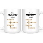 The Best Mom Belongs to Kids Crossword Mug Customized White 15oz