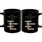 The Best Mom Belongs to Kids Crossword Mug Customized Black 11oz