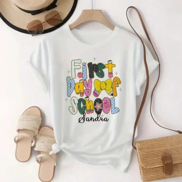 Personalized First Day of School Shirts With Name for Kids (2)