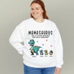 Mamasaurus And Kids Sweatshirts - Mamasaurus Like A Normal Grandma Only More Awesome Personalized Sweatshirts (2)