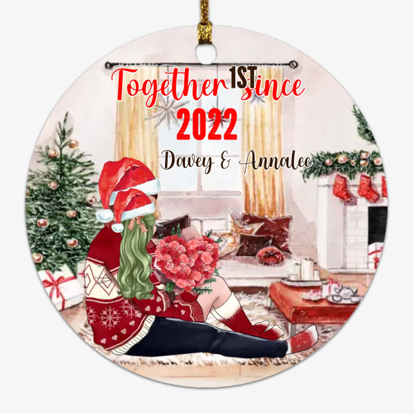 Couple Christmas Ornament - Our First Christmas Personalized Ornaments Couple Gift Souvenir - Image 2
