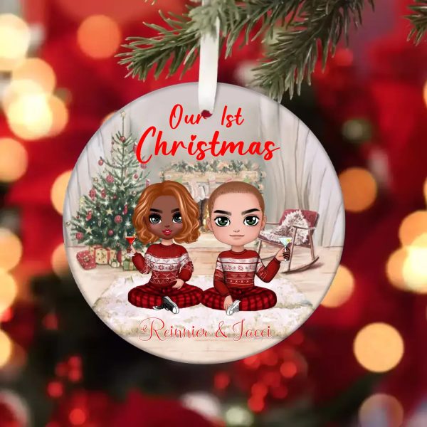 Couple Christmas Ornaments - Our 1st Christmas Personalized Christmas Couple Ornaments Gifts - Image 6