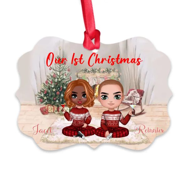 Couple Christmas Ornaments - Our 1st Christmas Personalized Christmas Couple Ornaments Gifts - Image 7