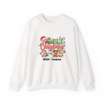 Matching Christmas Sweatshirt for Family Personalized customization With Name White for mom