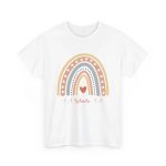 Personalized T-shirts for Girls  - Boho Rainbow Name T-Shirt Custom Gift for Every Age White