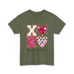 Personalized Couple T-shirts - XOXO Funny Matching Valentine’s Day Custom Name T-shirts  military Green