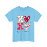 Personalized Couple T-shirts - XOXO Funny Matching Valentine’s Day Custom Name T-shirts Sky