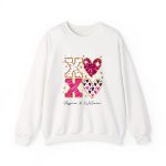 Personalized Couple T-shirts - XOXO Funny Matching Valentine’s Day Custom Name T-shirts White