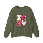 Personalized Couple T-shirts - XOXO Funny Matching Valentine’s Day Custom Name T-shirts Military Green