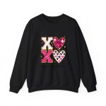 Personalized Couple T-shirts - XOXO Funny Matching Valentine’s Day Custom Name T-shirts Black