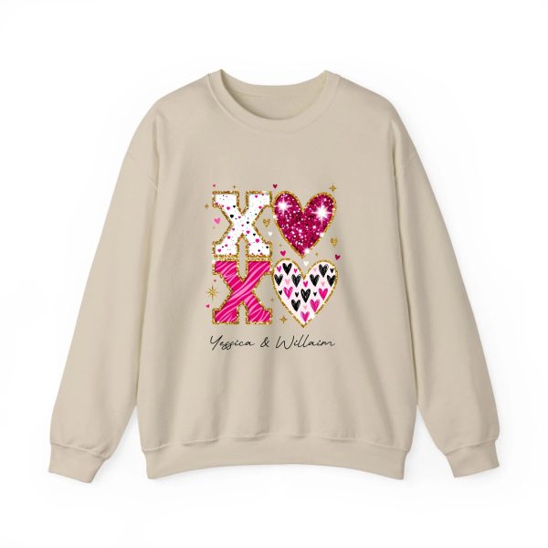 Personalized Couple T-shirts - XOXO Funny Matching Valentine’s Day Custom Name T-shirts Sand