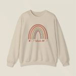 Personalized Sweatshirt for Girls - Boho Rainbow Name Sweatshirt Custom Gift for Every Age (3)