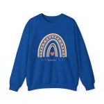 Personalized Sweatshirt for Girls - Boho Rainbow Name Sweatshirt Custom Gift for Women Royal