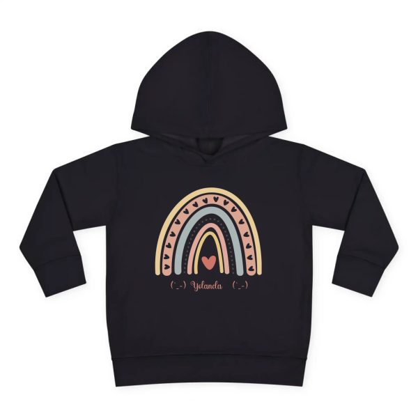 Personalized Sweatshirt for Girls - Boho Rainbow Name Sweatshirt Custom Gift for Kids Black