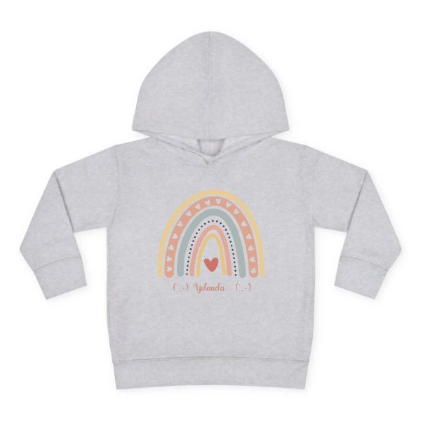 Personalized Sweatshirt for Girls - Boho Rainbow Name Sweatshirt Custom Gift for Kids Grey