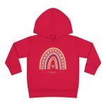 Personalized Sweatshirt for Girls - Boho Rainbow Name Sweatshirt Custom Gift for Kids Red