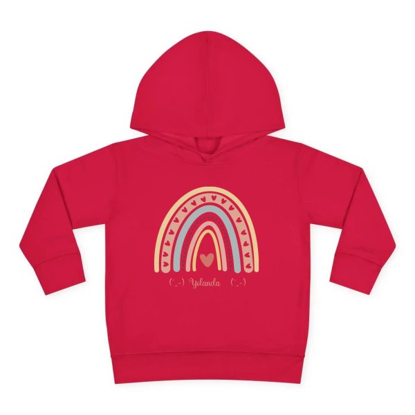 Personalized Sweatshirt for Girls - Boho Rainbow Name Sweatshirt Custom Gift for Kids Red