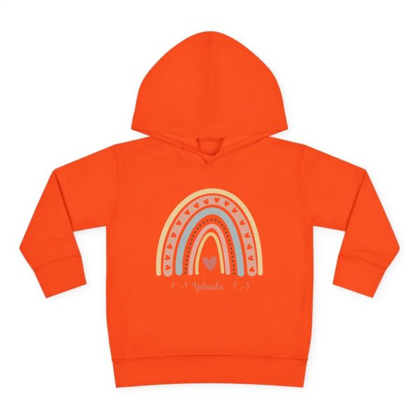 Personalized Sweatshirt for Girls - Boho Rainbow Name Sweatshirt Custom Gift for Kids Orange