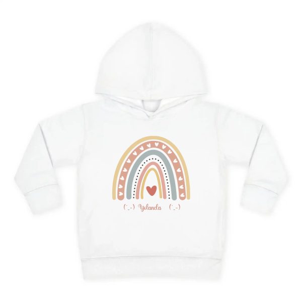 Personalized Sweatshirt for Girls - Boho Rainbow Name Sweatshirt Custom Gift for Kids White